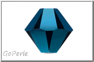 Swarovski� Bicone 5328, 4mm, 001MEBL2 - crystal, 2xmetallic blue, 25 Stk.